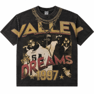 Valley Dreams 1997 Vintage Graphic Black T-Shirt